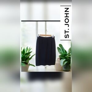 St. John Classic Black Pencil Skirt